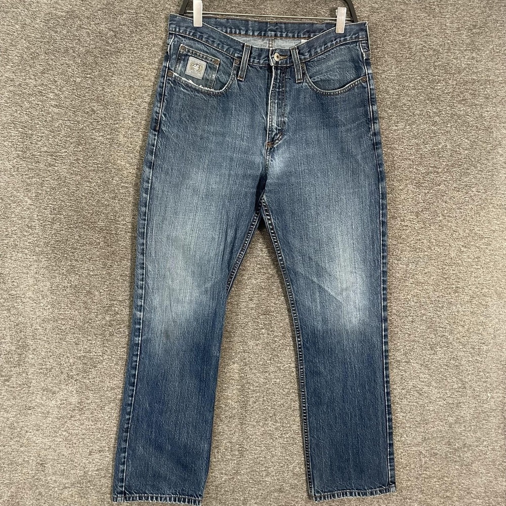 Cinch F8758 Cinch Up Jeans Mens 33x32 Blue Relaxed Straight Denim Cowboy Western